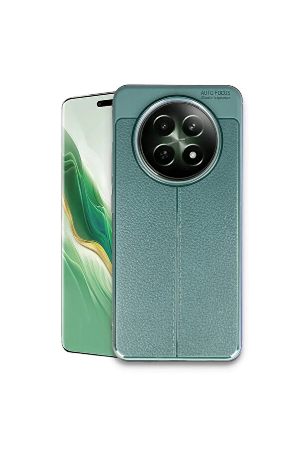 Evi̇mdeyokyok Realme 12 5G Kılıf Auto Focus Kapak - Koyu Yeşi̇l