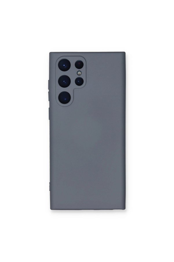 Evimdeyokyok Samsung Galaxy S22 Ultra Kılıf Nano İçi Kadife Silikon - Gri