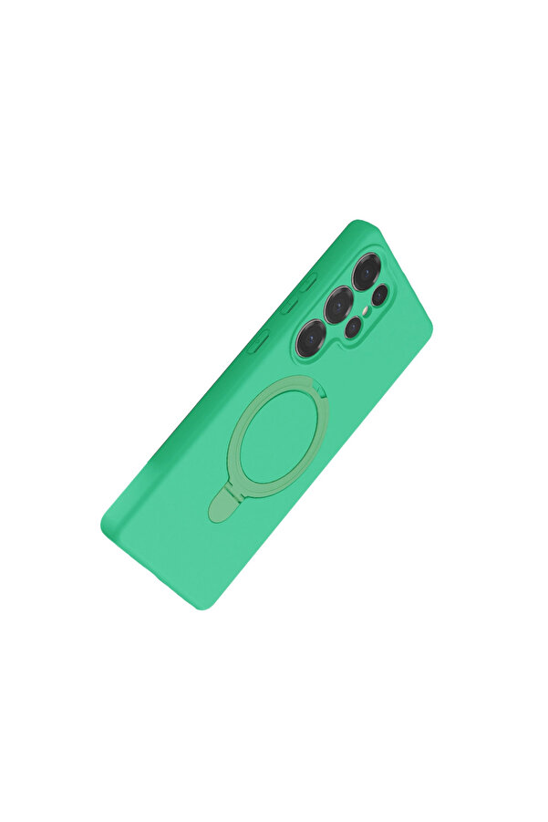 Evi̇mdeyokyok Samsung Galaxy S23 Ultra Regal Magsafe Standlı Kapak - Yeşi̇l