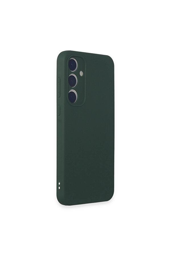 Evi̇mdeyokyok Samsung Galaxy A15 4G Kılıf Fi̇rst Si̇li̇kon - Koyu Yeşi̇l