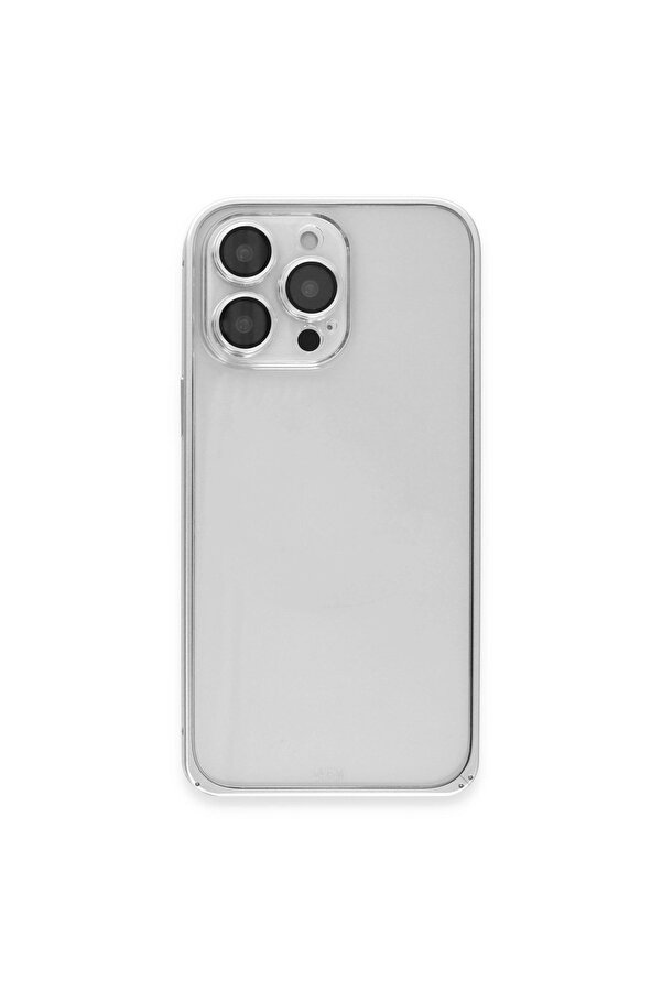 Evi̇mdeyokyok Joko Apple İphone 15 Pro Max Metal Bumper Mat Kapak - Gümüş
