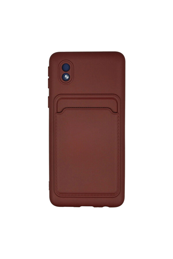 Evi̇mdeyokyok Samsung Galaxy A01 Core Kılıf Kelvi̇n Kartvi̇zi̇tli̇ Si̇li̇kon - Bordo