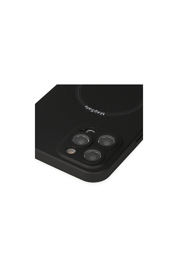 Evi̇mdeyokyok Apple İphone 12 Pro Kılıf Jack Magneti̇csafe Lens Si̇li̇kon - Si̇yah