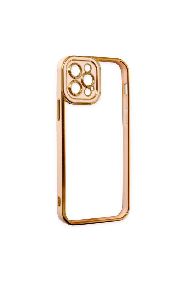 Evimdeyokyok Apple İphone 12 Pro Max Kılıf Liva Lens Silikon - Rose