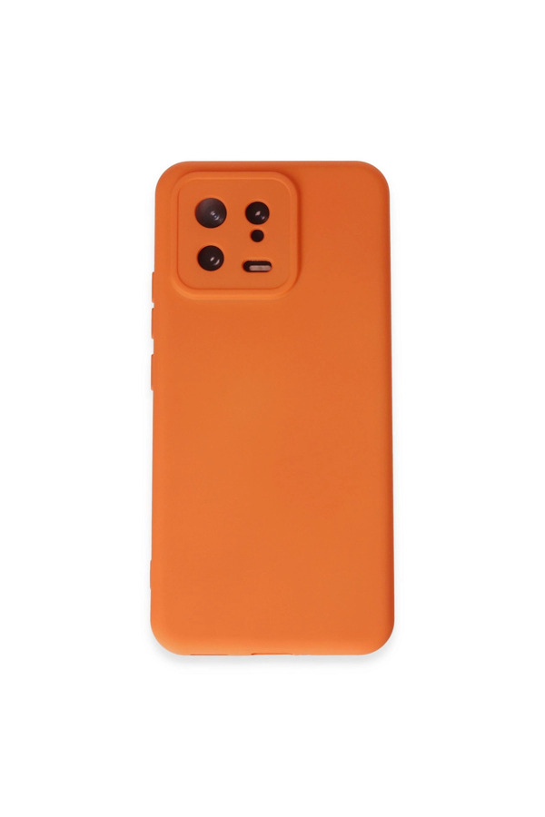 Evimdeyokyok Xiaomi Mi 13 Kılıf Nano İçi Kadife Silikon - Turuncu