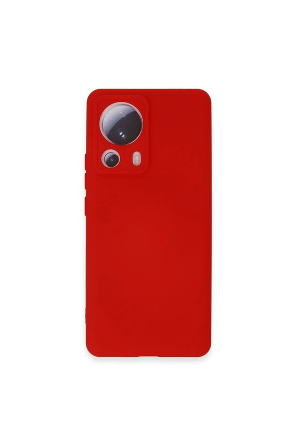 Evimdeyokyok Xiaomi Mi 13 Lite Kılıf Nano İçi Kadife Silikon - Kırmızı