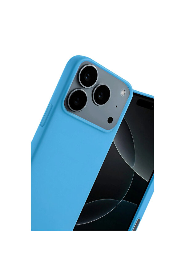 Evi̇mdeyokyok Apple İphone 17 Pro Nano İçi̇ Kadi̇fe Si̇li̇kon - Mavi̇