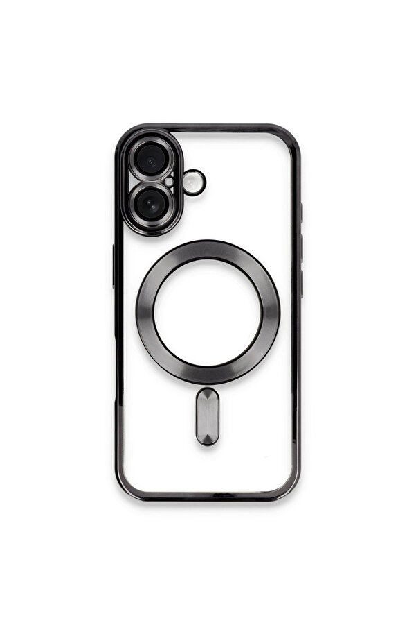 Evi̇mdeyokyok Apple İphone 16 Plus Kılıf Kross Magneti̇csafe Kapak - Si̇yah