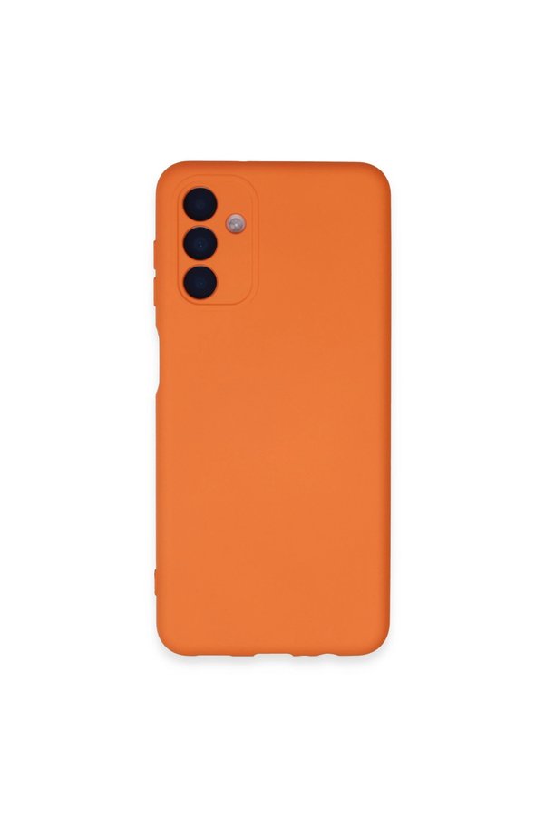 Evimdeyokyok Samsung Galaxy A24 4G Kılıf Nano İçi Kadife Silikon - Turuncu