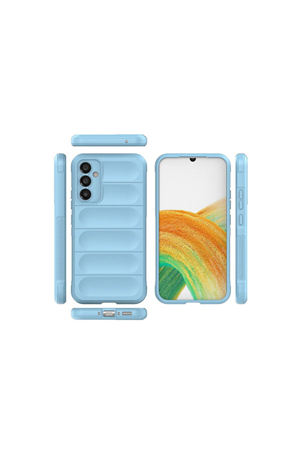 Evi̇mdeyokyok Samsung Galaxy A15 4G Kılıf Opti̇mum Si̇li̇kon - Sky Blue