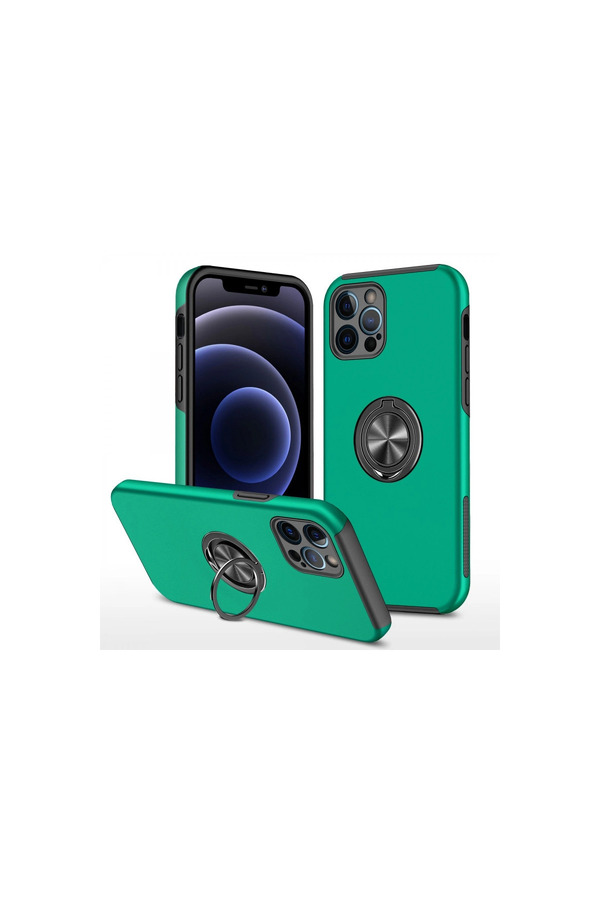 Evi̇mdeyokyok Apple İphone 12 Pro Max Kılıf Eli̇t Yüzüklü Kapak - Yeşi̇l