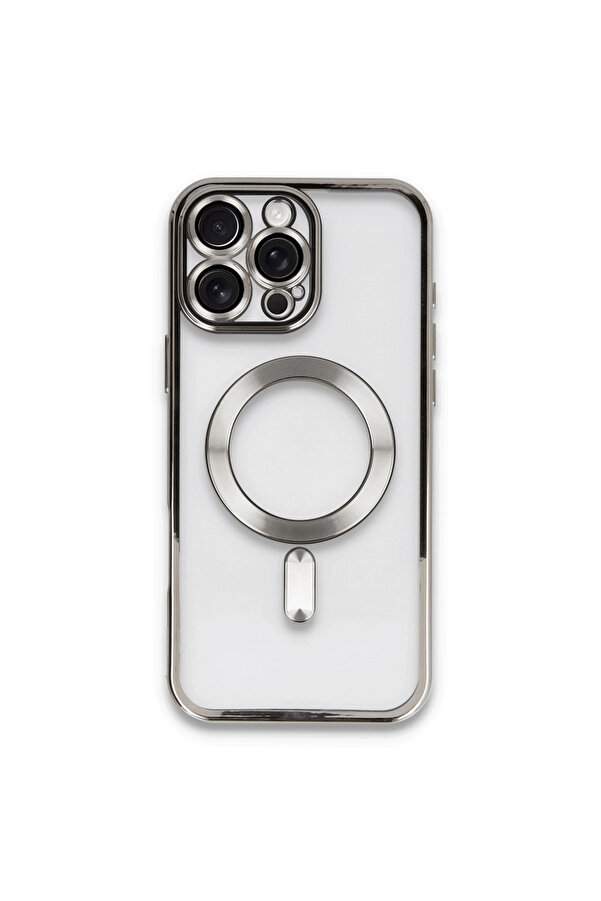 Evi̇mdeyokyok Apple İphone 16 Pro Max Kılıf Kross Magneti̇csafe Kapak - Ti̇tan Gri̇