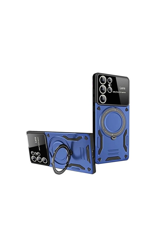 Evimdeyokyok Samsung Galaxy S24 Ultra Kılıf Joy Lens Standlı Kapak - Lacivert