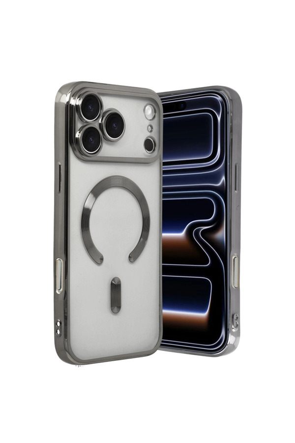 Evi̇mdeyokyok Apple İphone 17 Pro Max Kross Magneti̇csafe Kapak - Ti̇tan Gri̇