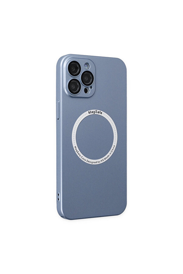 Evi̇mdeyokyok Apple İphone 12 Pro Kılıf Jack Magneti̇csafe Lens Si̇li̇kon - Si̇erra Blue