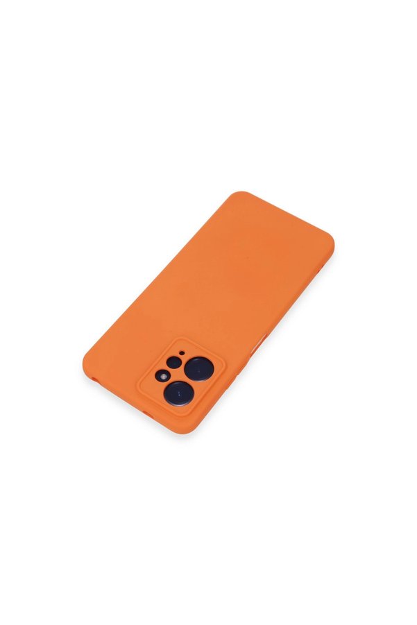Evimdeyokyok Xiaomi Redmi Note 12 4G Kılıf Nano İçi Kadife Silikon - Turuncu