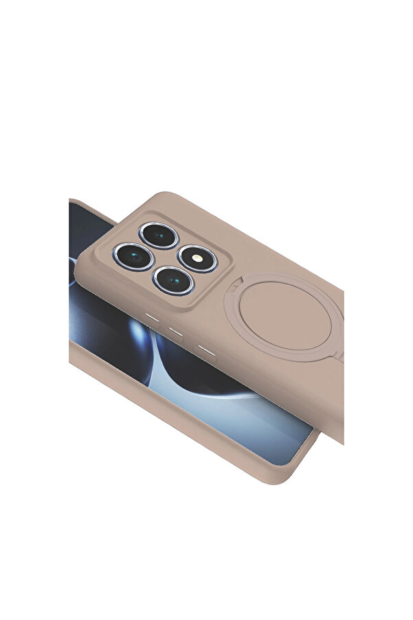 Evi̇mdeyokyok Xi̇aomi̇ Mi̇ 14T Pro Regal Magsafe Standlı Kapak - Çöl Ti̇tanyum