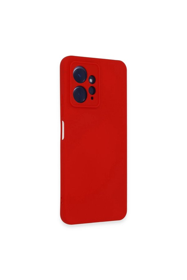 Evimdeyokyok Xiaomi Redmi Note 12 4G Kılıf Nano İçi Kadife Silikon - Kırmızı