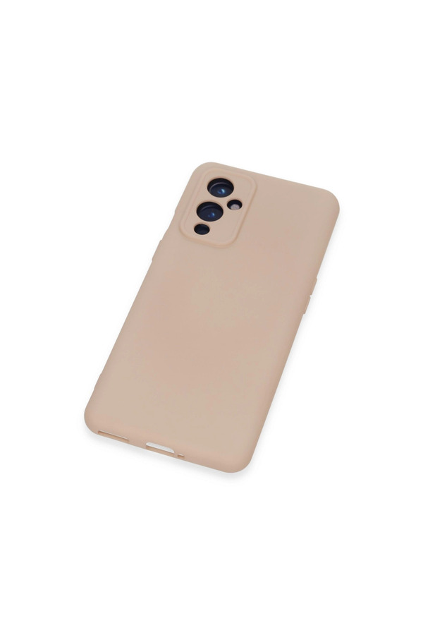 Evi̇mdeyokyok One Plus 9 Kılıf Nano İçi̇ Kadi̇fe Si̇li̇kon - Pudra