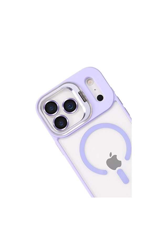 Evi̇mdeyokyok Joko Apple İphone 17 Pro Max Remi̇m Lensli̇ Magsafe Standlı Kapak - Li̇la
