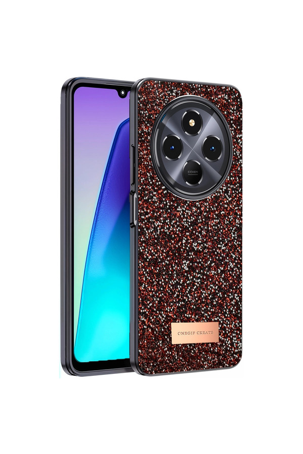 Evimdeyokyok Onegif Xiaomi Redmi 14C Bright Simli Kapak - Derin Mor