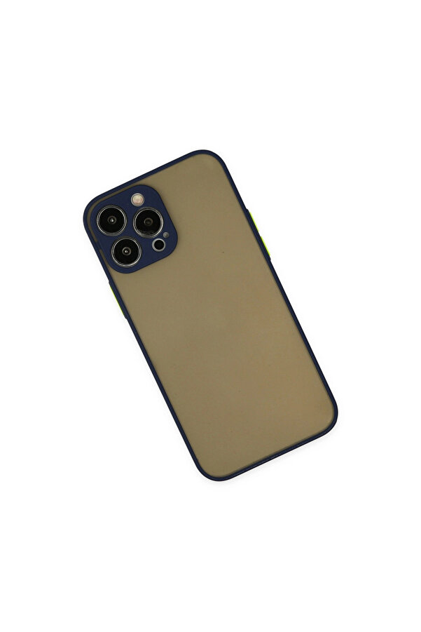 Evi̇mdeyokyok Apple İphone 14 Pro Kılıf Montreal Si̇li̇kon Kapak - Laci̇vert
