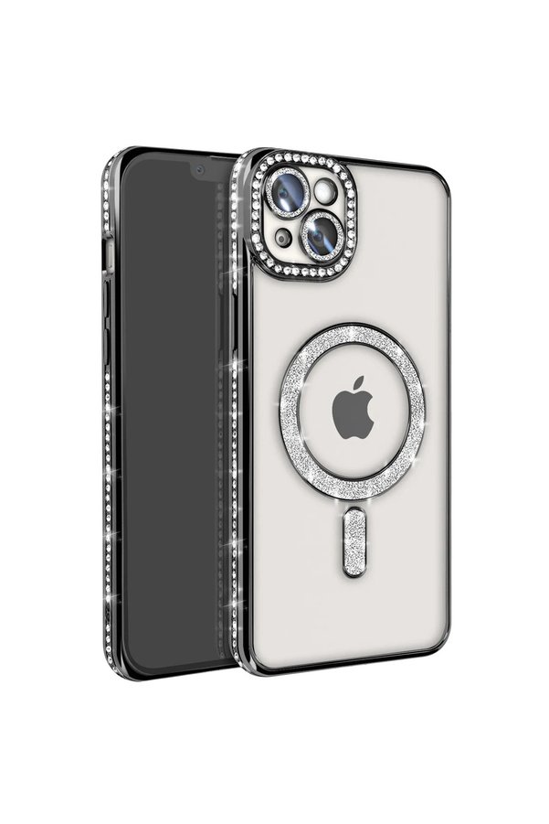 Evimdeyokyok Apple İphone 14 Kılıf Joke Simli Magneticsafe Kılıf - Siyah