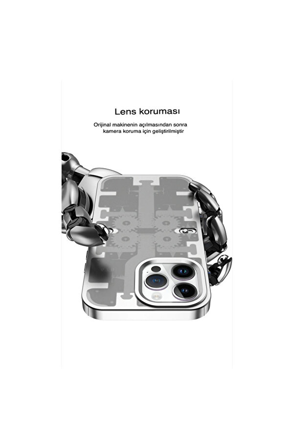 Evi̇mdeyokyok Apple İphone 13 Pro Kılıf Mekani̇k Bumper Kapak - Yeşi̇l