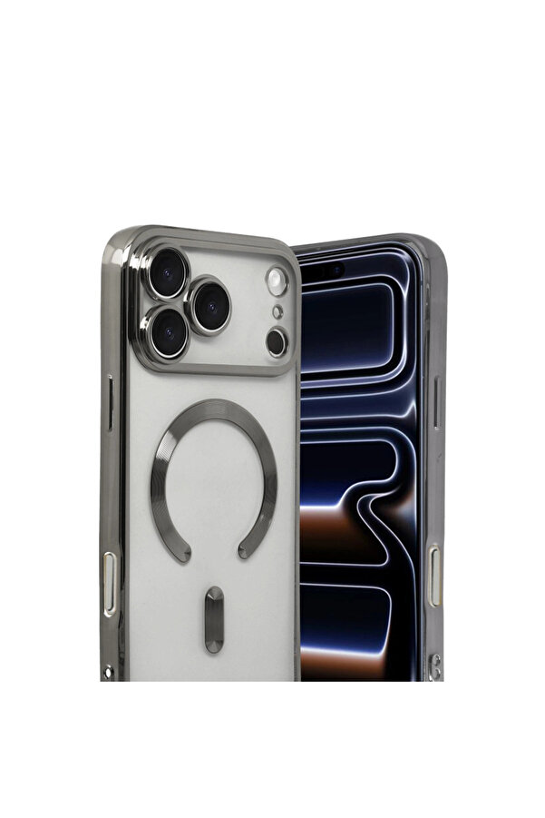 Evi̇mdeyokyok Apple İphone 17 Pro Max Kross Magneti̇csafe Kapak - Ti̇tan Gri̇