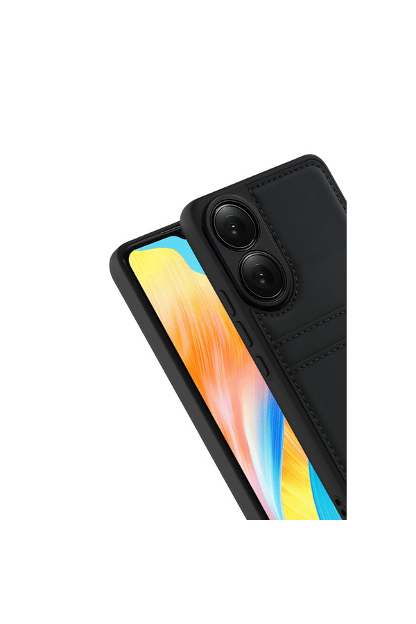 Evi̇mdeyokyok Oppo A38 Sara Kartvi̇zi̇tli̇ Deri̇ Kılıf - Si̇yah