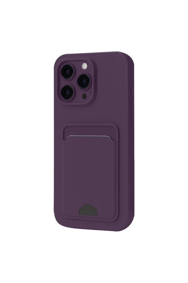Evimdeyokyok Apple İphone 16 Pro Max Kılıf Kelvin Kartvizitli Silikon - Derin Mor