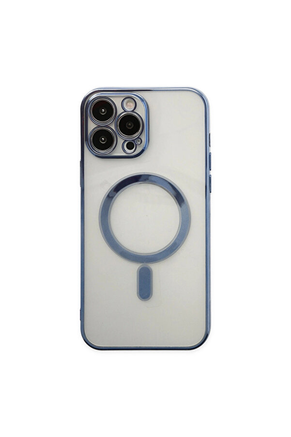 Evi̇mdeyokyok Apple İphone 14 Pro Kılıf Magneti̇csafe Lazer Si̇li̇kon - Si̇erra Blue