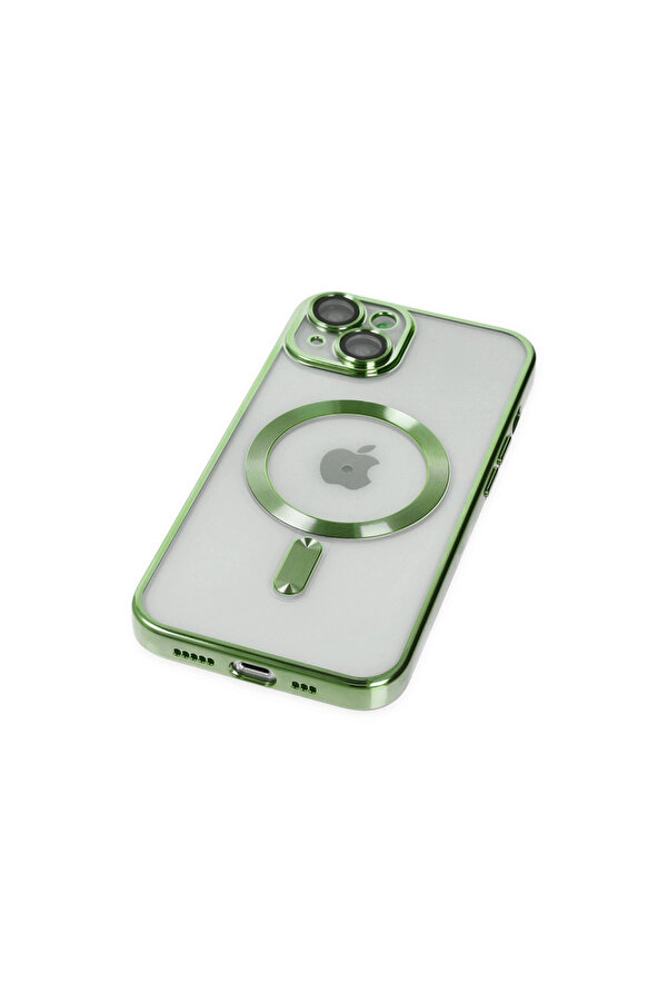 Evi̇mdeyokyok Apple İphone 14 Plus Kılıf Kross Magneti̇csafe Kapak - Koyu Yeşi̇l
