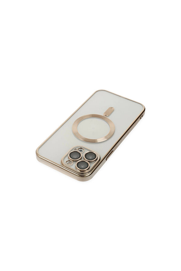 Evi̇mdeyokyok Apple İphone 14 Pro Kılıf Kross Magneti̇csafe Kapak - Gold