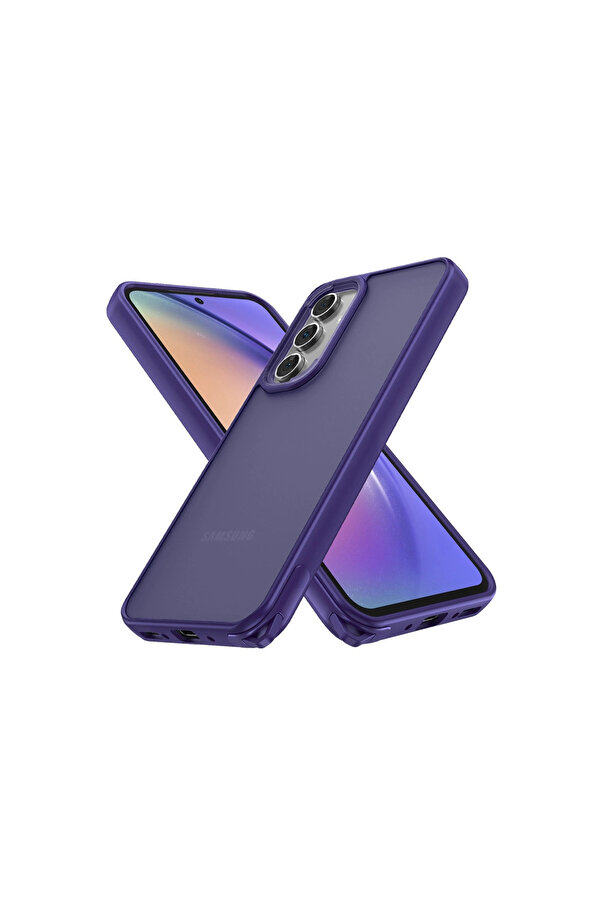 Evi̇mdeyokyok Samsung Galaxy A05S Kılıf Elegant Kapak - Deri̇n Mor