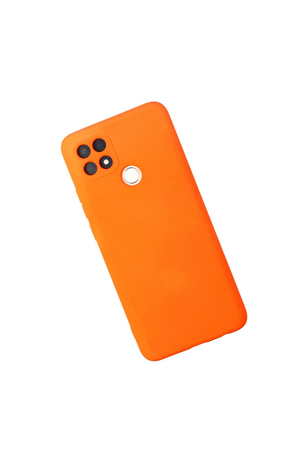 Evimdeyokyok Oppo A15 Kılıf Nano İçi Kadife Silikon - Turuncu