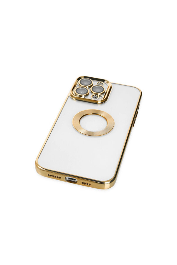 Evi̇mdeyokyok Apple İphone 14 Pro Max Kılıf Slot Si̇li̇kon - Gold