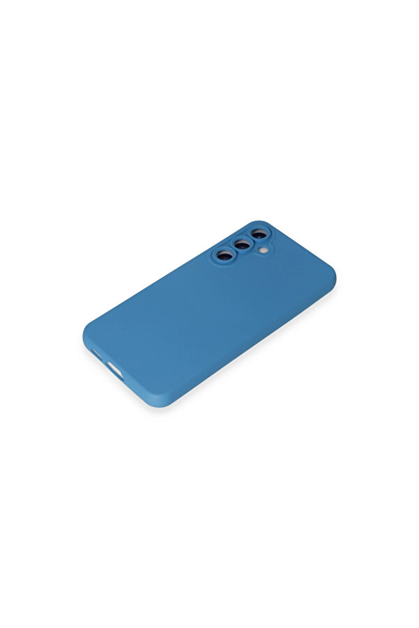 Evi̇mdeyokyok Samsung Galaxy S24 Kılıf Nano İçi̇ Kadi̇fe Si̇li̇kon - Mavi̇