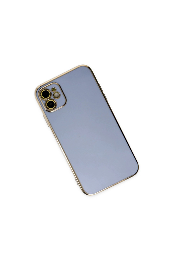 Evi̇mdeyokyok Apple İphone 12 Kılıf Volet Si̇li̇kon - Mavi̇