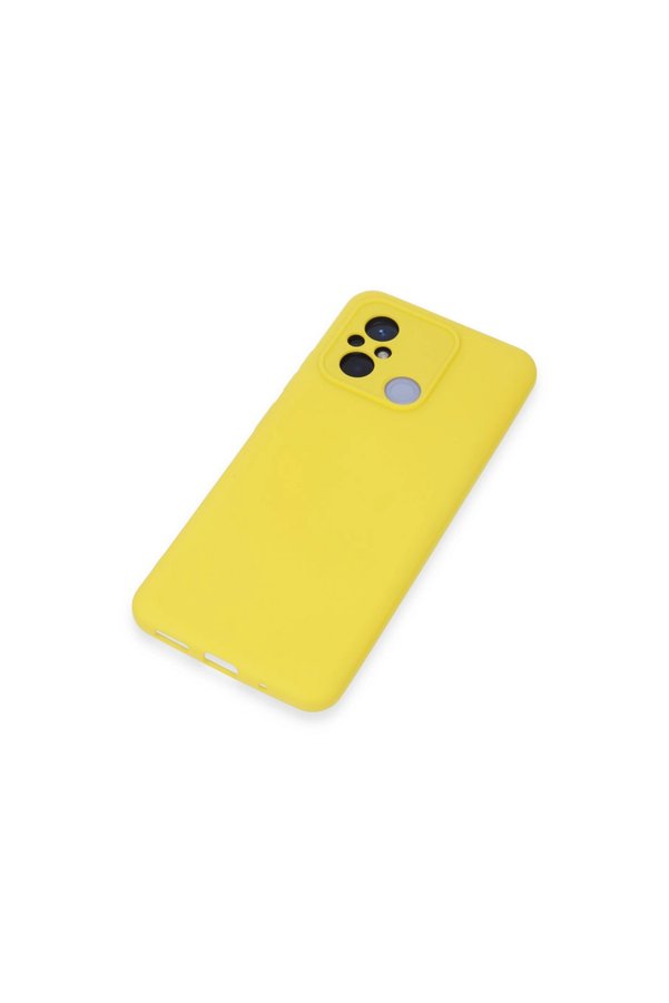 Evimdeyokyok Xiaomi Redmi 12C Kılıf Nano İçi Kadife Silikon - Sarı