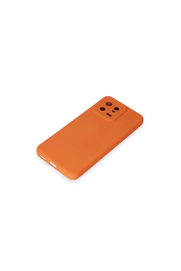 Evimdeyokyok Xiaomi Mi 13 Kılıf Nano İçi Kadife Silikon - Turuncu