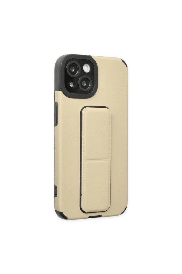 Evimdeyokyok Apple İphone 14 Plus Kılıf Mega Standlı Silikon - Gold