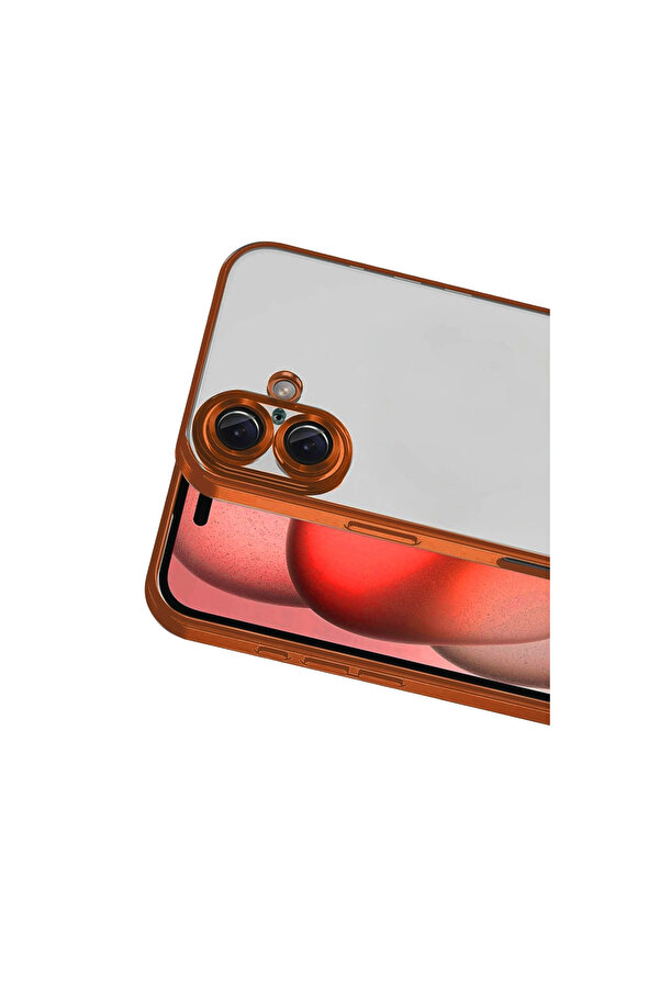 Evi̇mdeyokyok Apple İphone 17 Razer Lensli̇ Si̇li̇kon - Turuncu