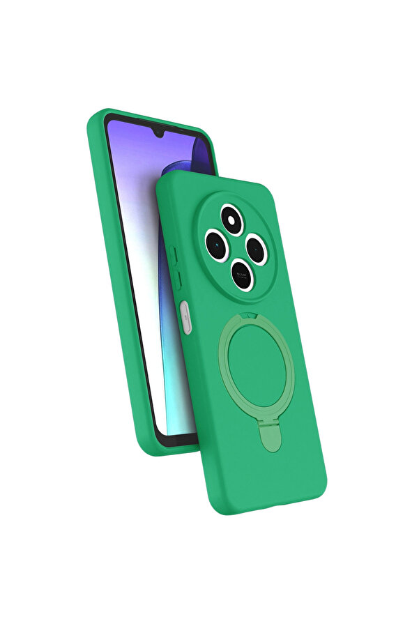 Evi̇mdeyokyok Xi̇aomi̇ Redmi̇ 14C Regal Magsafe Standlı Kapak - Yeşi̇l