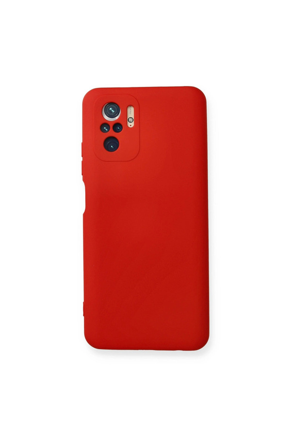 Evi̇mdeyokyok Xi̇aomi̇ Redmi̇ Note 10 Kılıf Nano İçi̇ Kadi̇fe Si̇li̇kon - Kırmızı