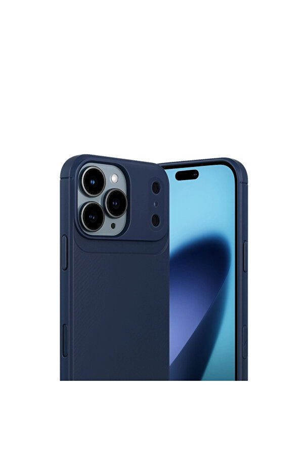 Evi̇mdeyokyok Apple İphone 17 Pro Auto Focus Karbon Kapak - Laci̇vert