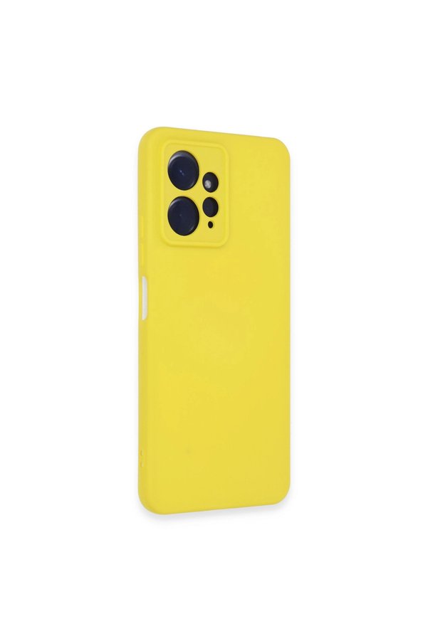 Evimdeyokyok Xiaomi Redmi Note 12 4G Kılıf Nano İçi Kadife Silikon - Sarı