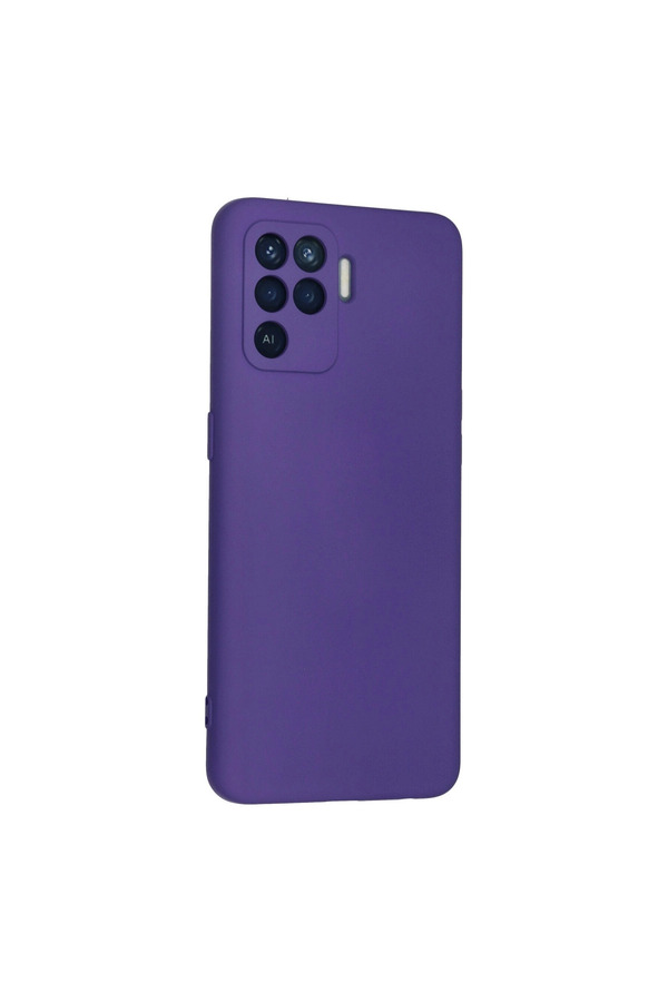Evi̇mdeyokyok Oppo Reno 5 Li̇te Kılıf Nano İçi̇ Kadi̇fe Si̇li̇kon - Mor