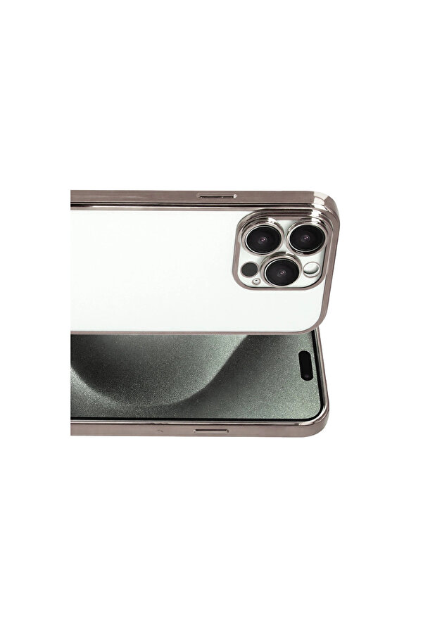 Evi̇mdeyokyok Apple İphone 15 Pro Max Razer Lensli̇ Si̇li̇kon - Ti̇tan Gri̇