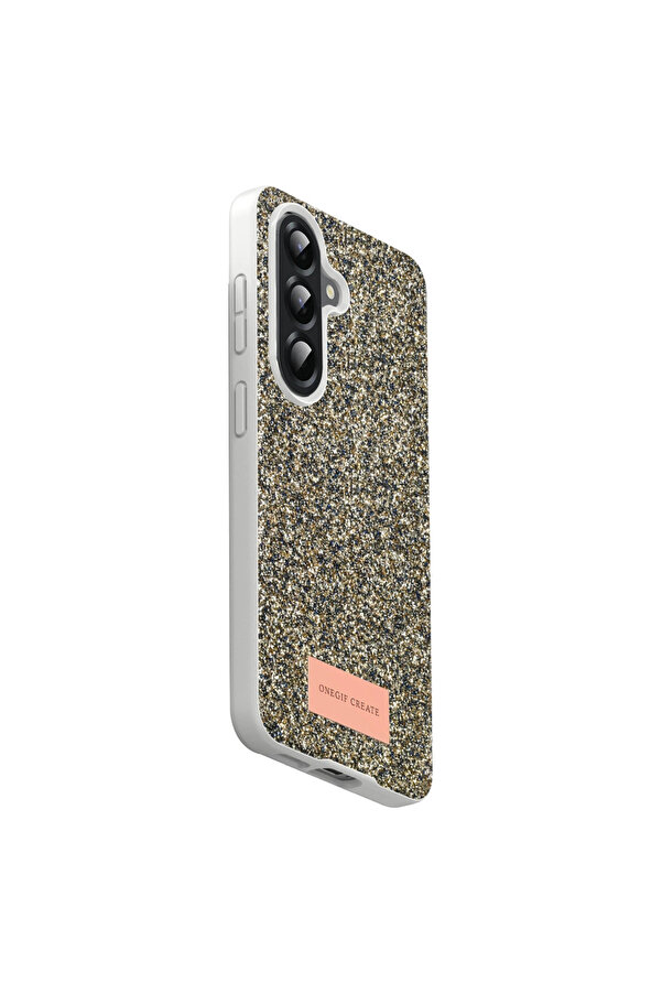 Evi̇mdeyokyok Onegi̇f Samsung Galaxy A17 5G Bri̇ght Si̇mli̇ Kapak - Gold